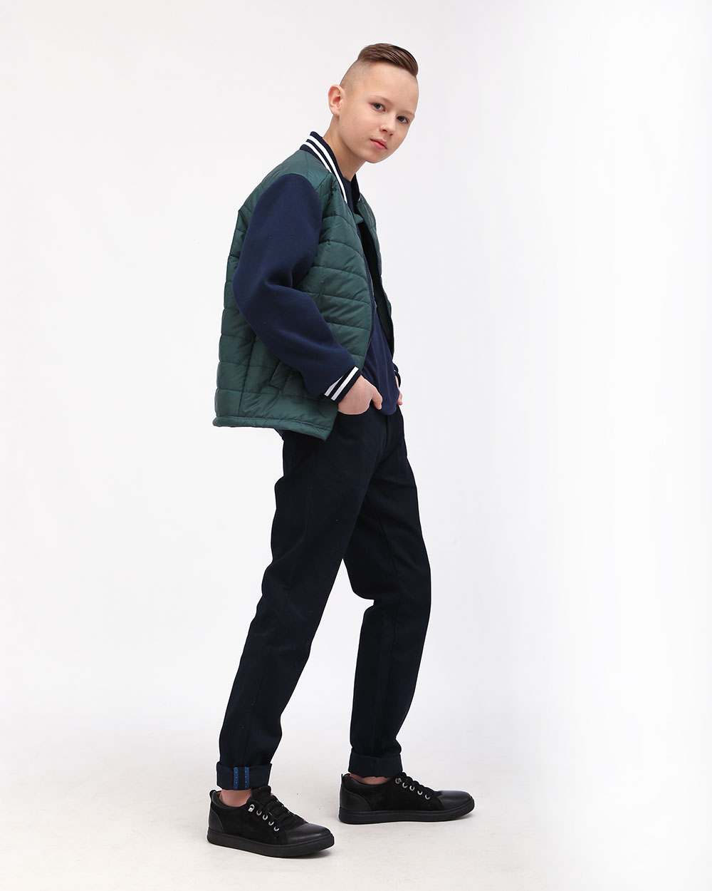 Штани для хлопчика та підлітка, колір СИНІЙ - фото