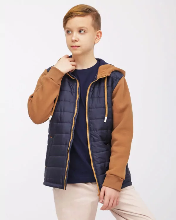 Демісезонна куртка для хлопчика та підлітка, колір СИНІЙ