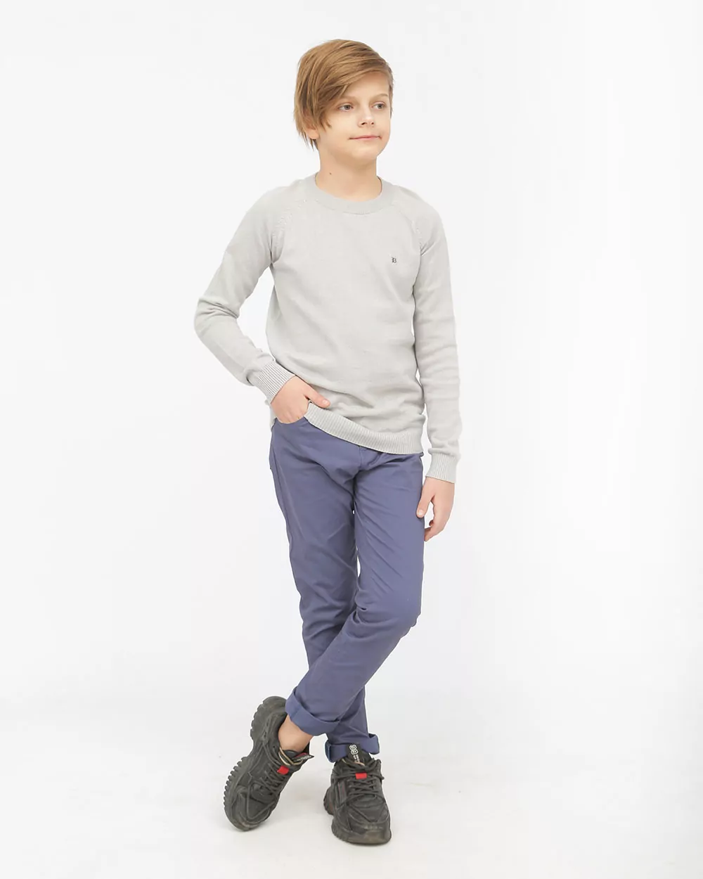 Штани для хлопчика та підлітка, колір СВІТЛИЙ ДЖИНС - фото