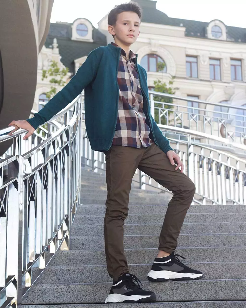 Штани для хлопчика та підлітка, колір ХАКІ - фото