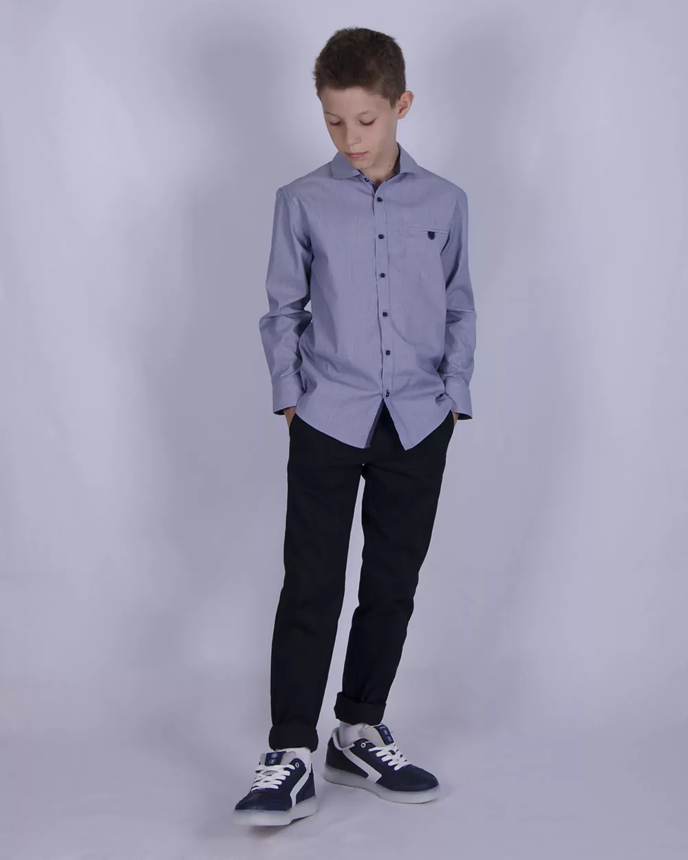 Штани для хлопчика, колір СИНІЙ - фото