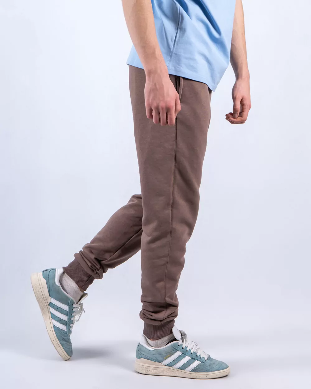 Трикотажні джогери для підлітка з лісточкою, колір МОККО - фото