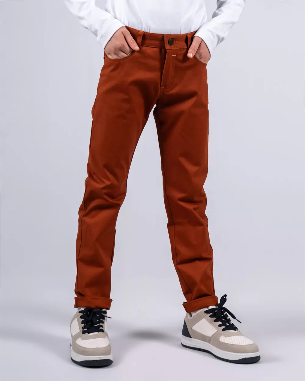 Штани для хлопчика та підлітка, колір ТЕРАКОТ - фото